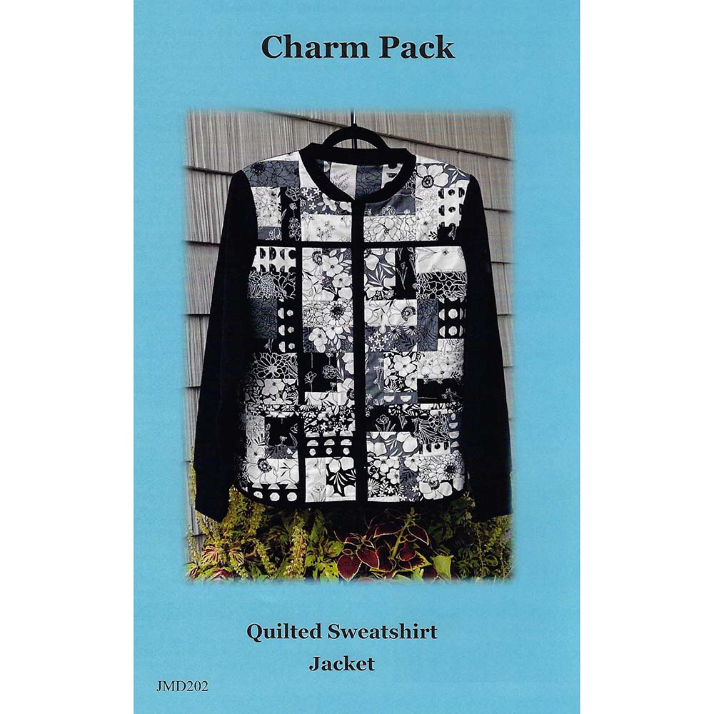 Charm Pack Quilted Sweatshirt Jacket Pattern by J. Minnis Designs by J. Minnis Designs