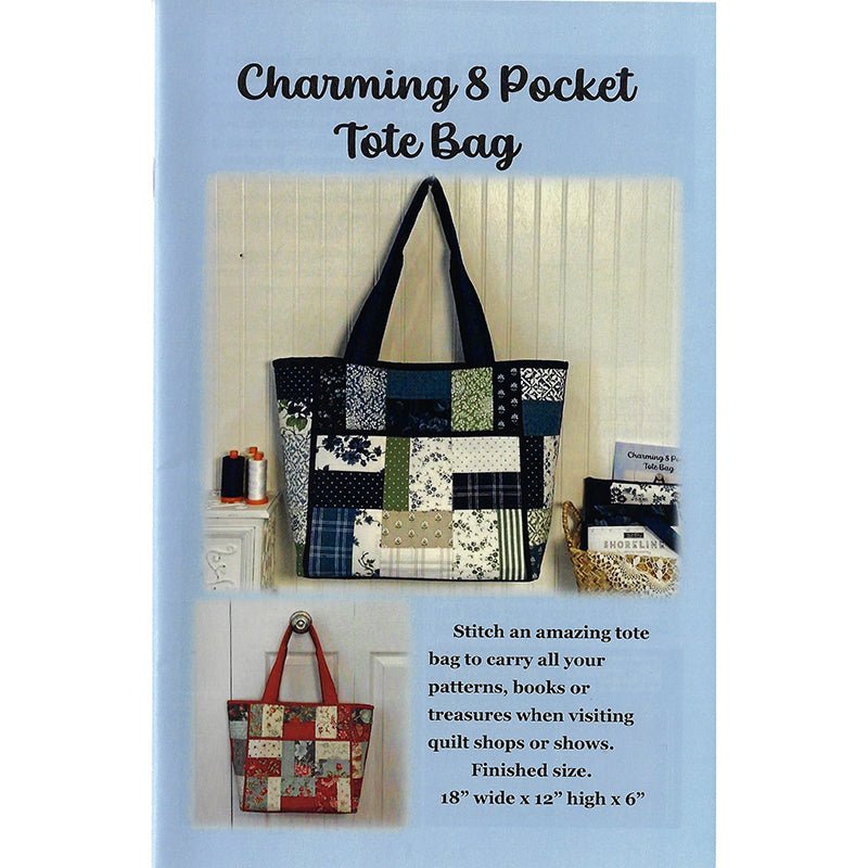 Charming 8 Pocket Tote Bag Pattern by J. Minnis Designs by J. Minnis Designs