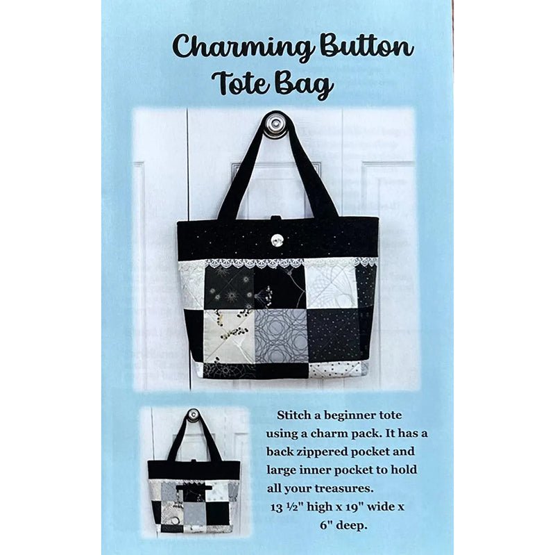 Charming Button Tote Bag Pattern by J. Minnis Designs - J. Minnis Designs from Fort Worth Fabric Studio