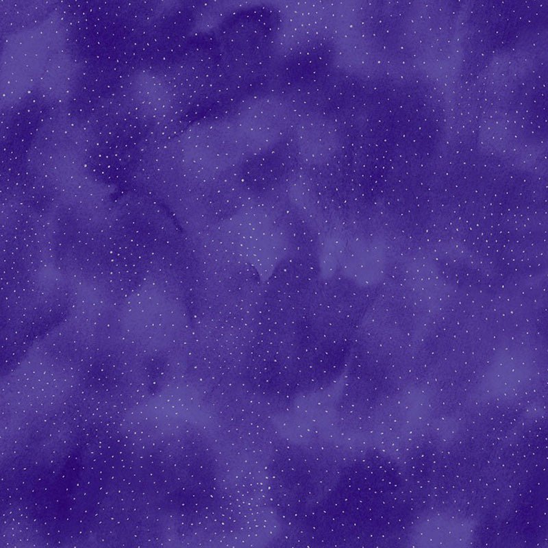 Clothworks Laurel Burch Basic Dot Dark Purple Silver Metallic 1 Yard Cut by Clothworks