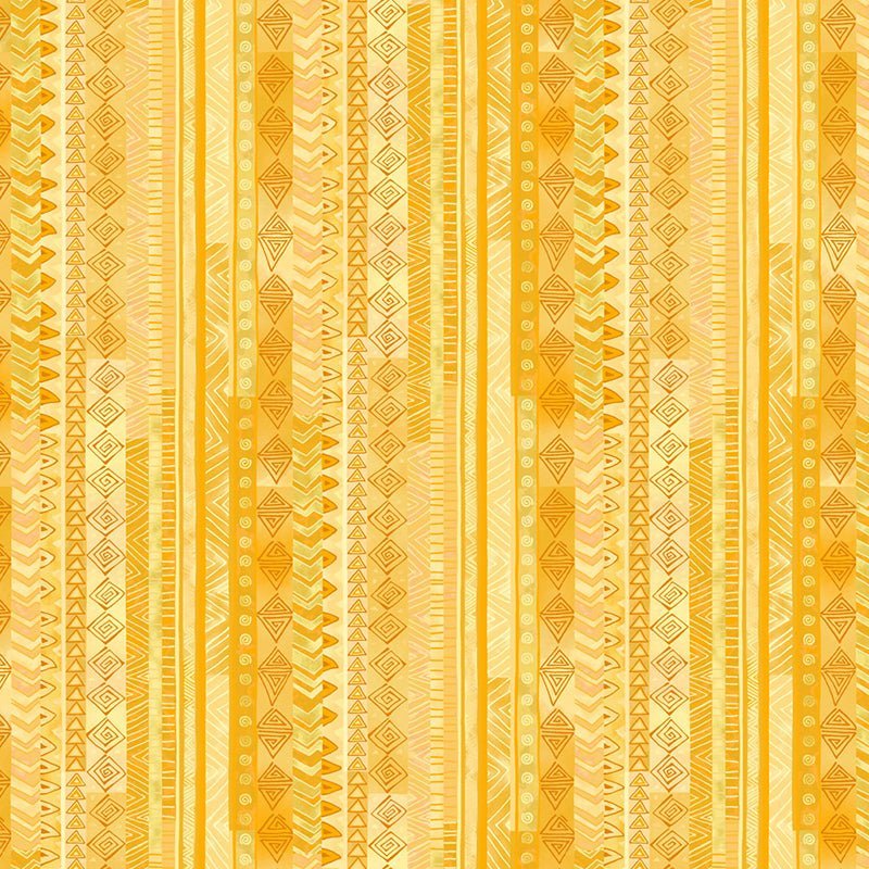 Clothworks Laurel Burch Basic Stripe Gold 1 Yard Cut by Clothworks