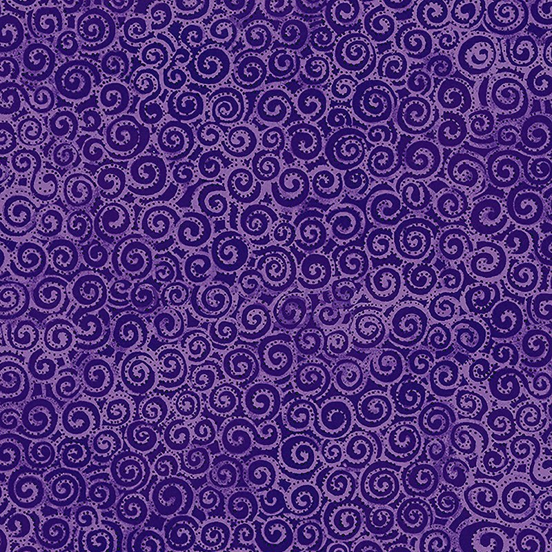 Clothworks Laurel Burch Basic Swirl Dark Purple 1 Yard Cut by Clothworks
