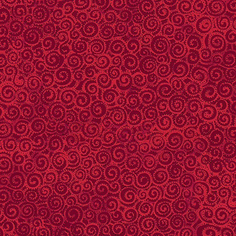 Clothworks Laurel Burch Basic Swirl Light Red 1 Yard Cut by Clothworks