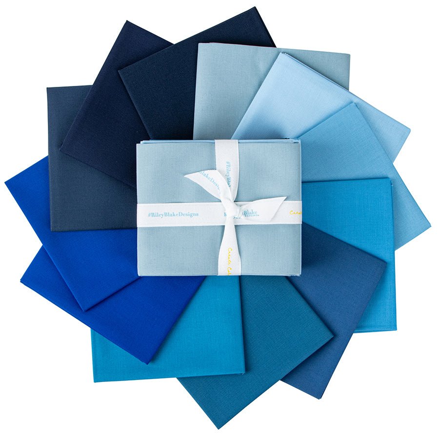 Confetti Cottons Blue Fat Quarter Bundle from Riley Blake - Riley Blake from Fort Worth Fabric Studio