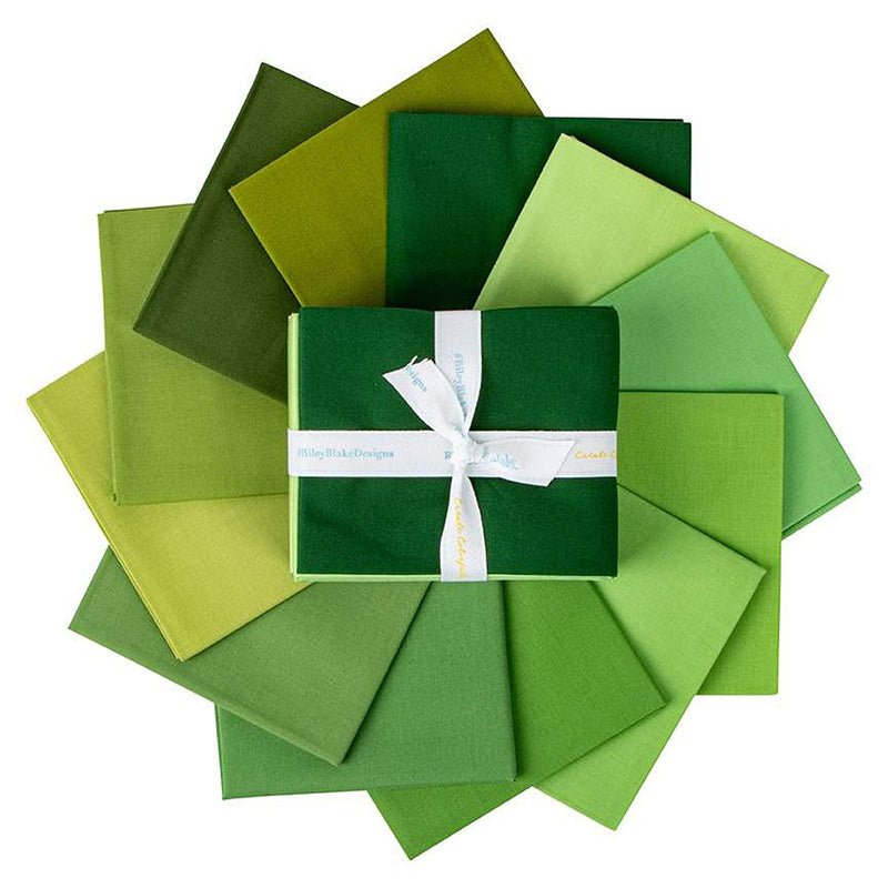 Confetti Cottons Green Fat Quarter Bundle from Riley Blake - Riley Blake from Fort Worth Fabric Studio
