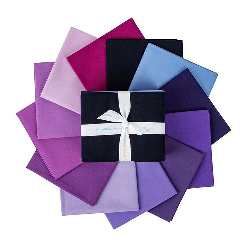 Confetti Cottons Purple Fat Quarter Bundle from Riley Blake - Riley Blake from Fort Worth Fabric Studio