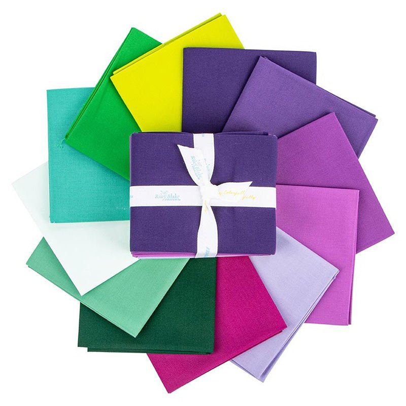 Confetti Cottons Purple Vibrations Fat Quarter Bundle from Riley Blake by Riley Blake