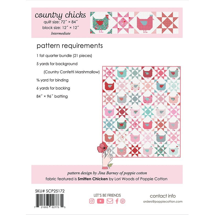 Country Chicks Quilt Pattern by Poppie Cotton by Poppie Cotton