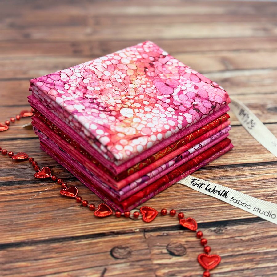 Crush & Blush Pink & Red Fat Quarter Bundle – Northcott Fabrics | FWFS Exclusive by Fort Worth Fabric Studio