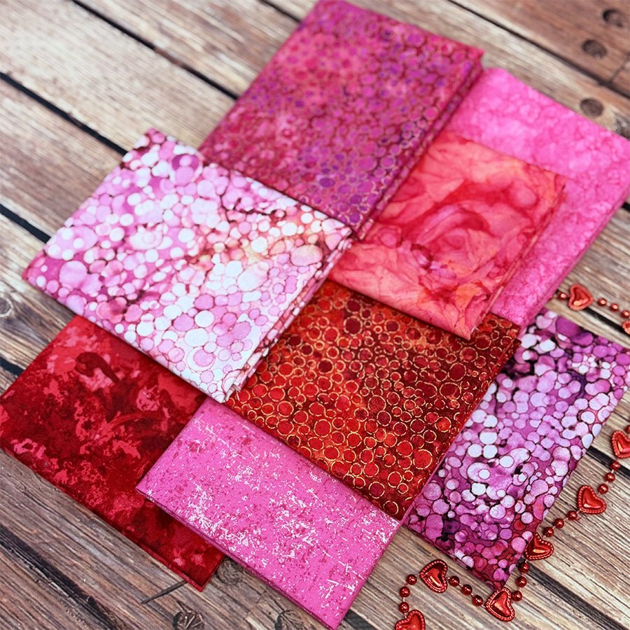Crush & Blush Pink & Red Fat Quarter Bundle – Northcott Fabrics | FWFS Exclusive by Fort Worth Fabric Studio