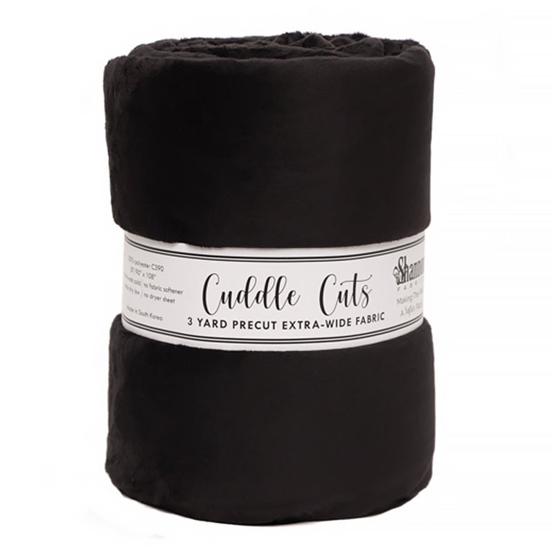 Cuddle by Shannon 3 Yard Cuddle Cut Black by Shannon Fabrics