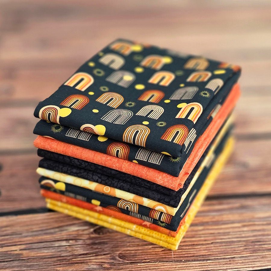 Dark Side of the Rainbow – FWFS Exclusive 7 Piece Fat Quarter Bundle by Fort Worth Fabric Studio