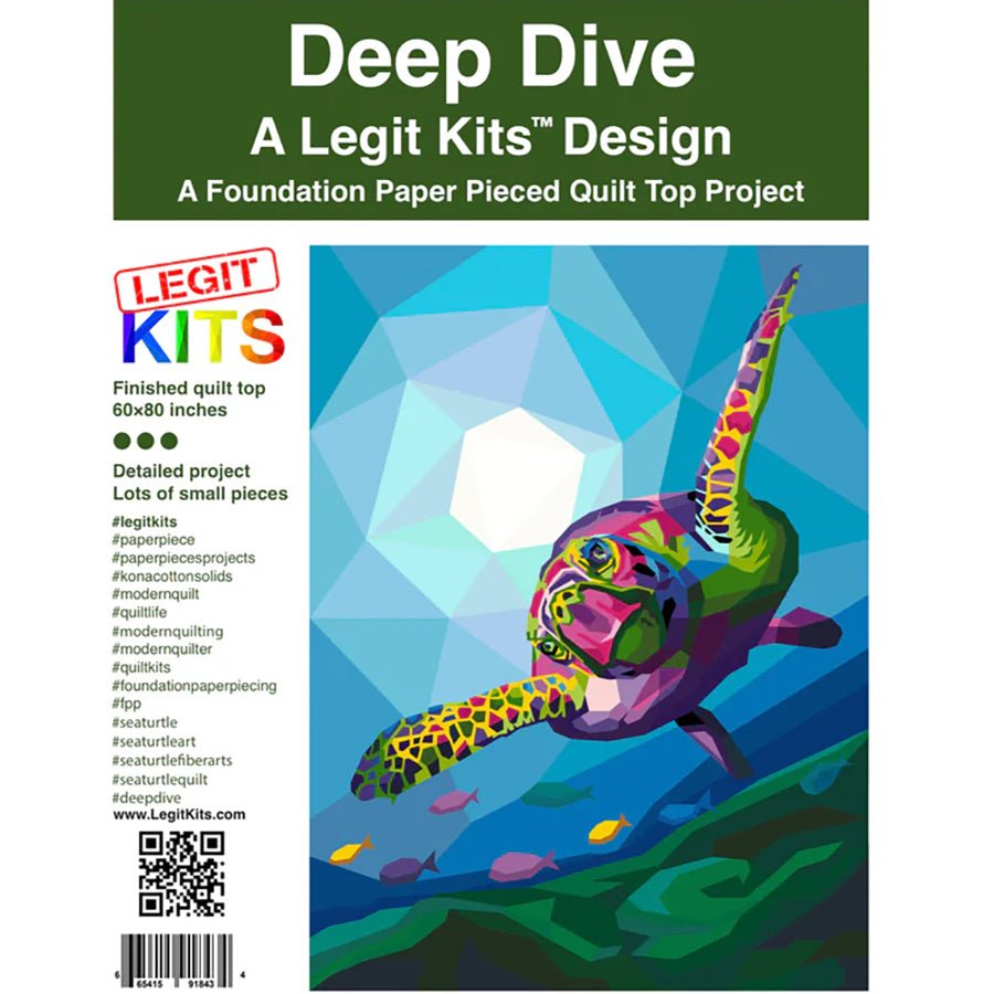 Deep Dive Foundation Paper Pieced Quilt Pattern by Legit Kits Design - Legit Kits Design from Fort Worth Fabric Studio