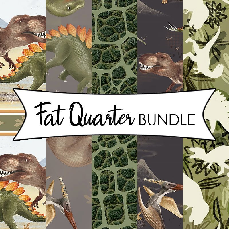 Dinosaur Trails Fat Quarter Bundle by 3 Wishes Fabric