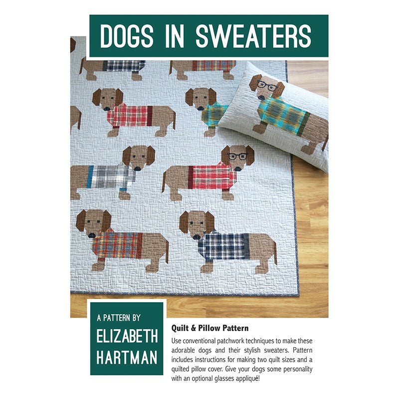 Dogs in Sweaters Quilt Pattern by Elizabeth Hartman by Elizabeth Hartman