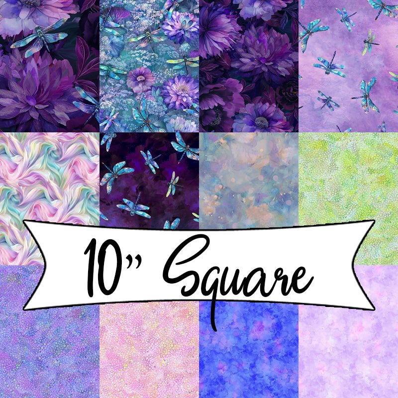 Dragonfly Mist 10" Squares - Timeless Treasures from Fort Worth Fabric Studio