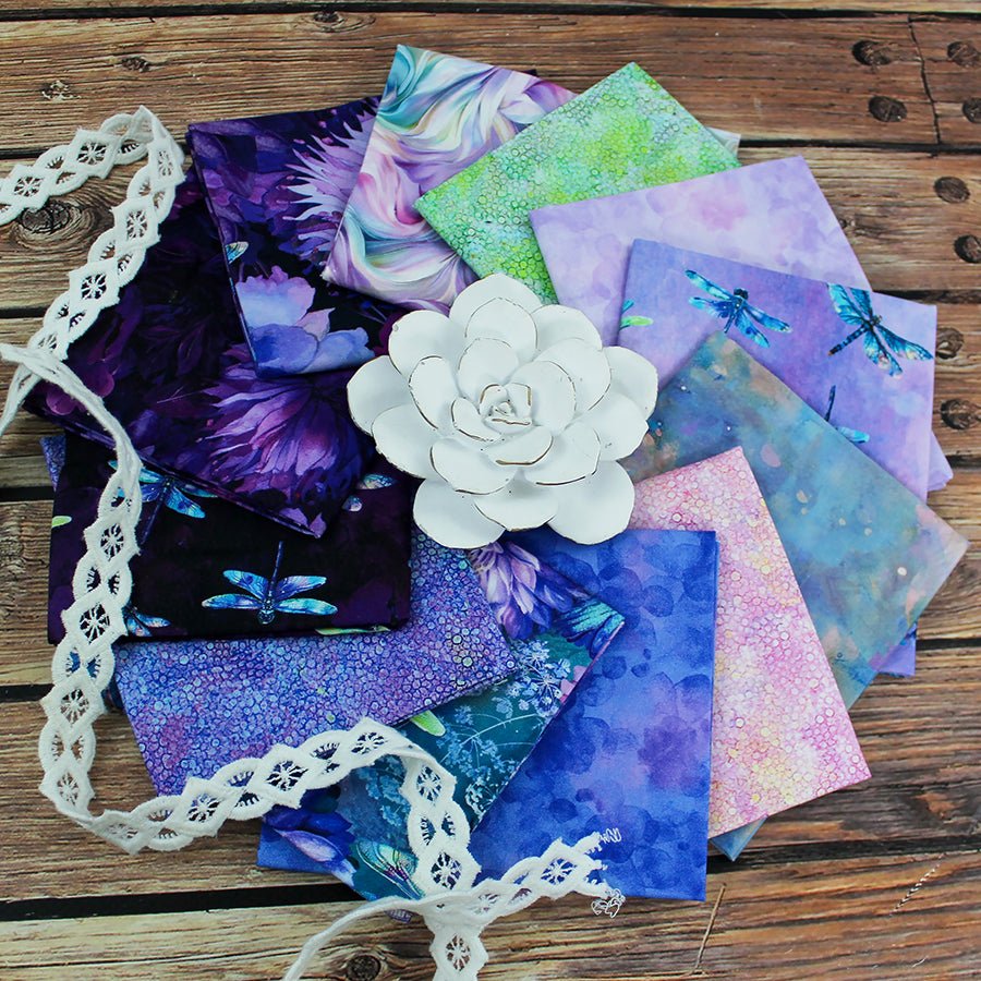 Dragonfly Mist Fat Quarter Bundle Fat Quarter Bundle by Timeless Treasures