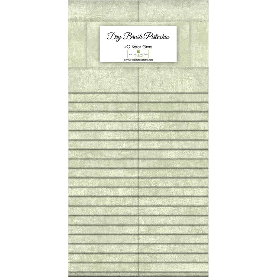 Dry Brush Pistachio 40 Karat Gems 2.5" Strips by Wilmington Prints