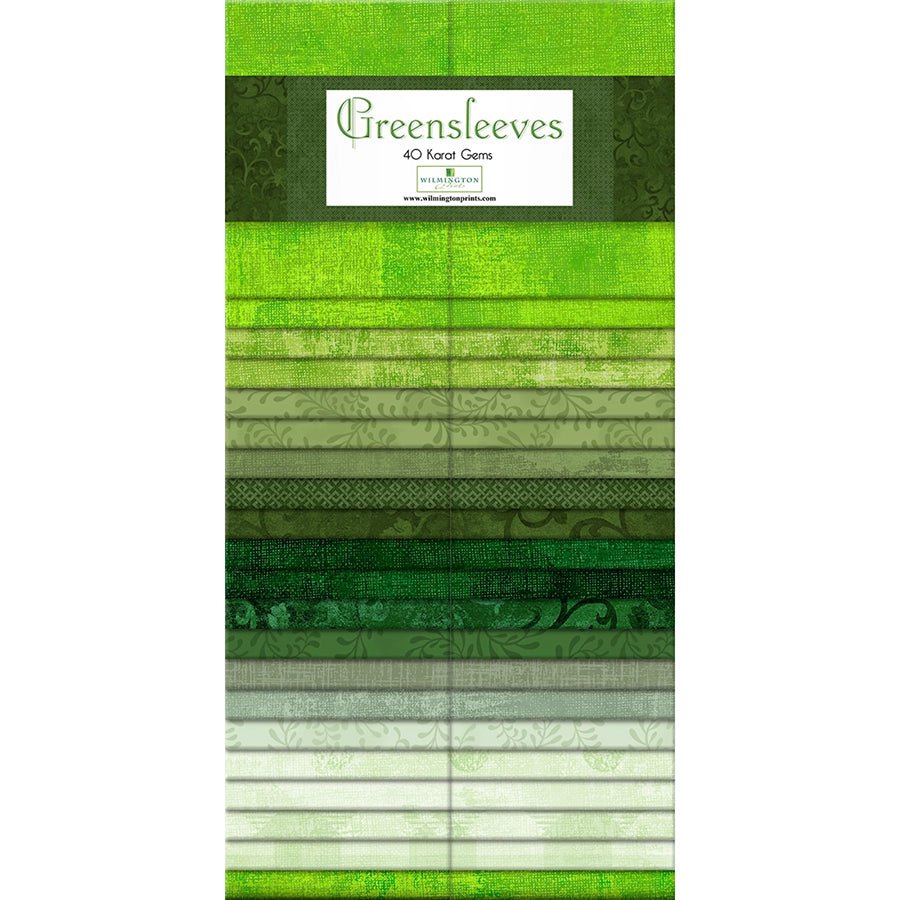 Dry Brush Pistachio 40 Karat Gems 2.5" Strips by Wilmington Prints