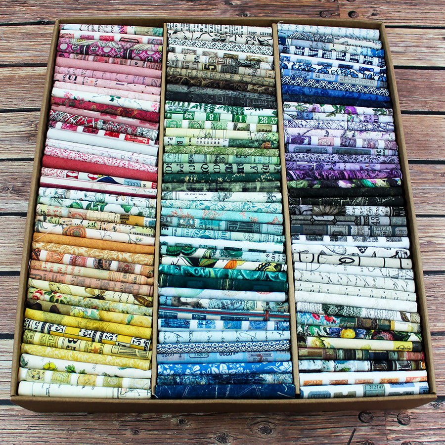 Eclectic Elements Tim Holtz Palette - Fat Quarter Box 120 Fat Quarters Fat Quarter Bundle by Free Spirit