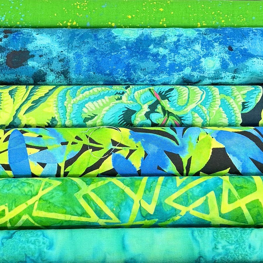 Electric Guadalupe – FWFS Exclusive 6 Piece Fat Quarter Bundle by Fort Worth Fabric Studio