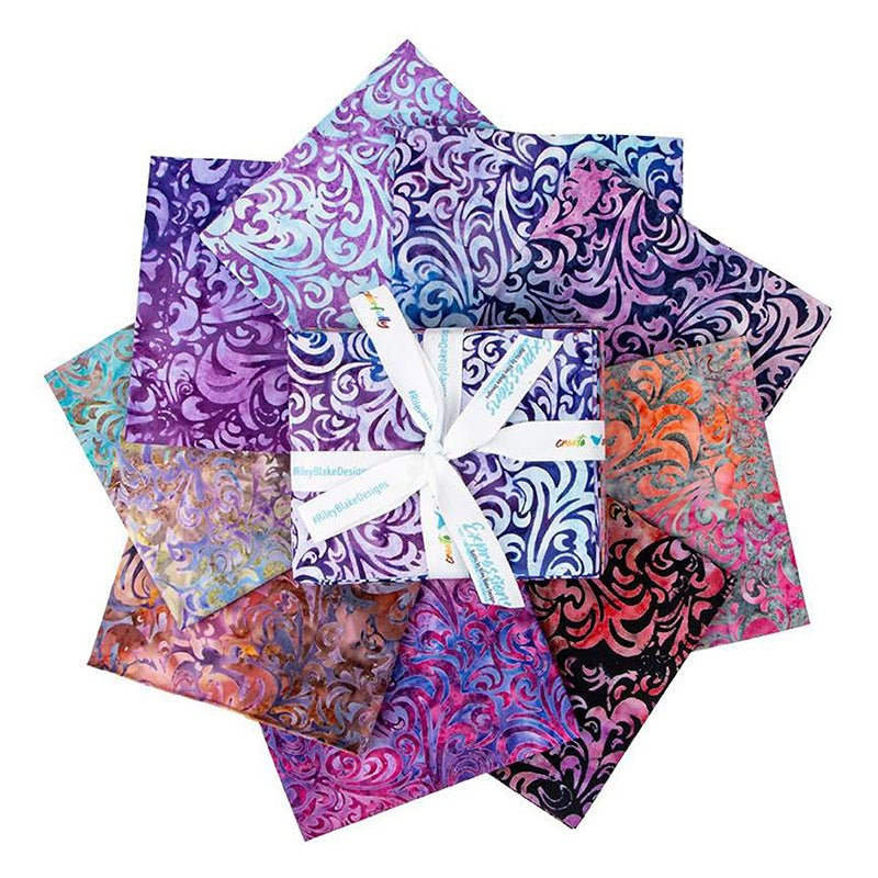Elementals Twirl & Swirl Pinks and Purples Fat Quarter Bundle B by Riley Blake