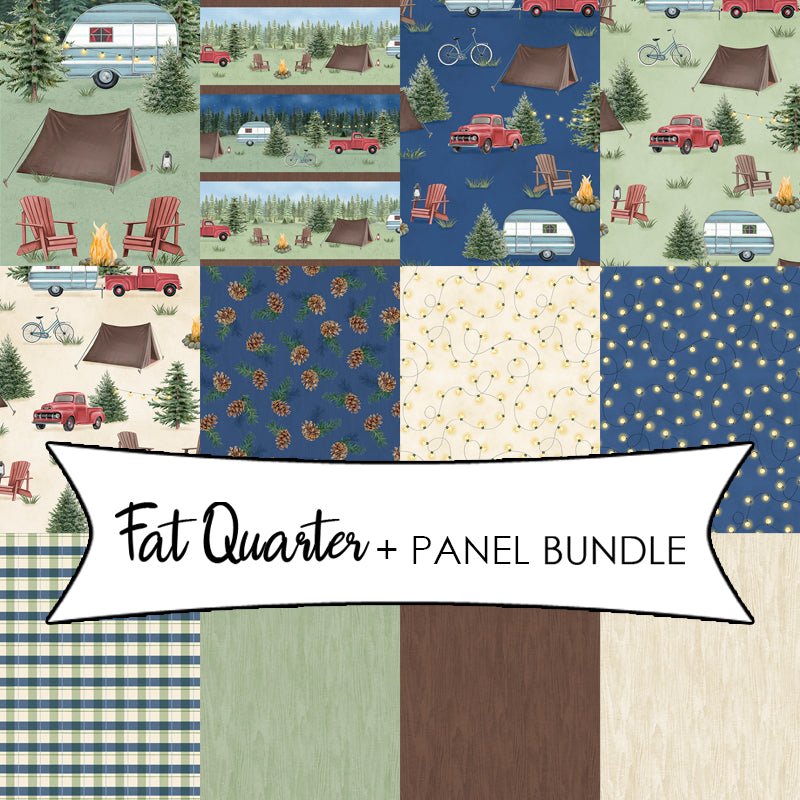 Evergreen Escape Fat Quarter + Panel Bundle - Wilmington Prints from Fort Worth Fabric Studio