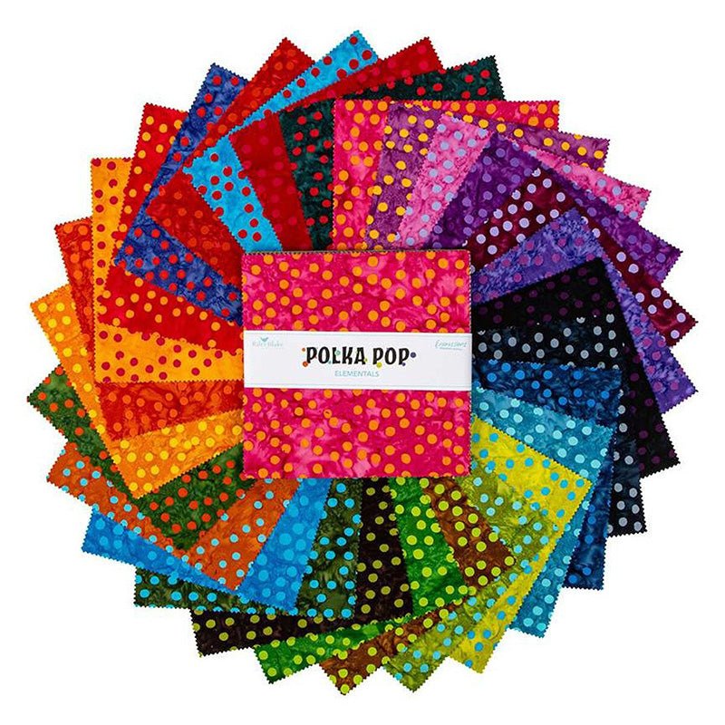 Expressions Batiks Elementals Polka Pop 10" Stacker from Riley Blake by Riley Blake