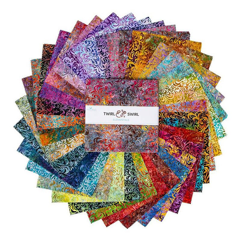Expressions Batiks Elementals Twirl & Swirl 10" Stacker from Riley Blake by Riley Blake
