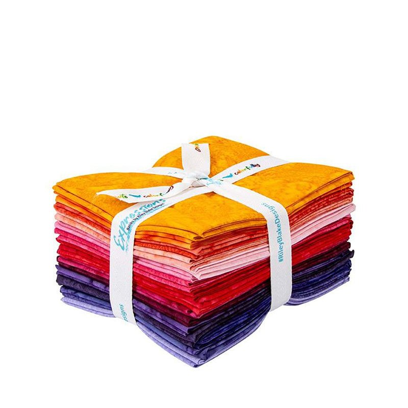Expressions Batiks Hand - Dyes Sunset Sorbet Fat Quarter Bundle from Riley Blake by Riley Blake
