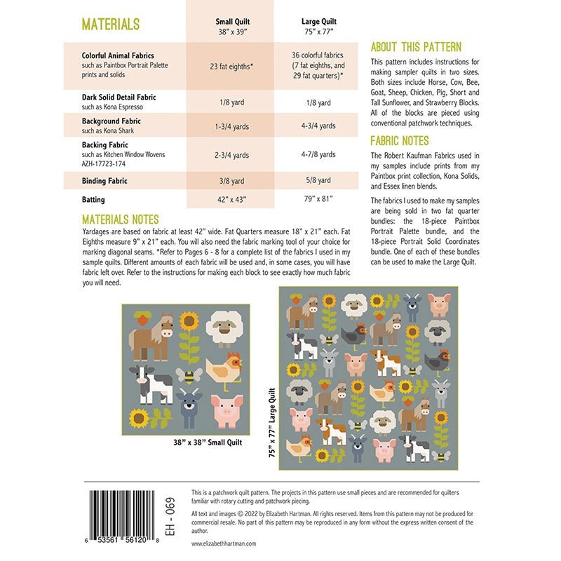 Fab Farm Quilt Pattern by Elizabeth Hartman by Elizabeth Hartman