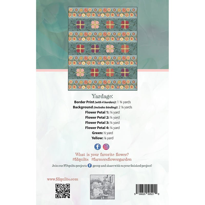 Farmer's Flower Garden Quilt Pattern by Farmer's Daughters Quilts - Farmer's Daughters Quilts from Fort Worth Fabric Studio