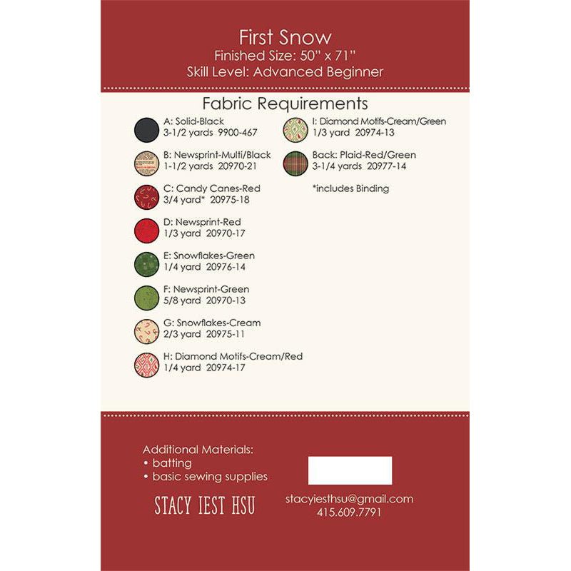 First Snow Quilt Pattern by Stacy Iest Hsu by Stacy Iest Hsu