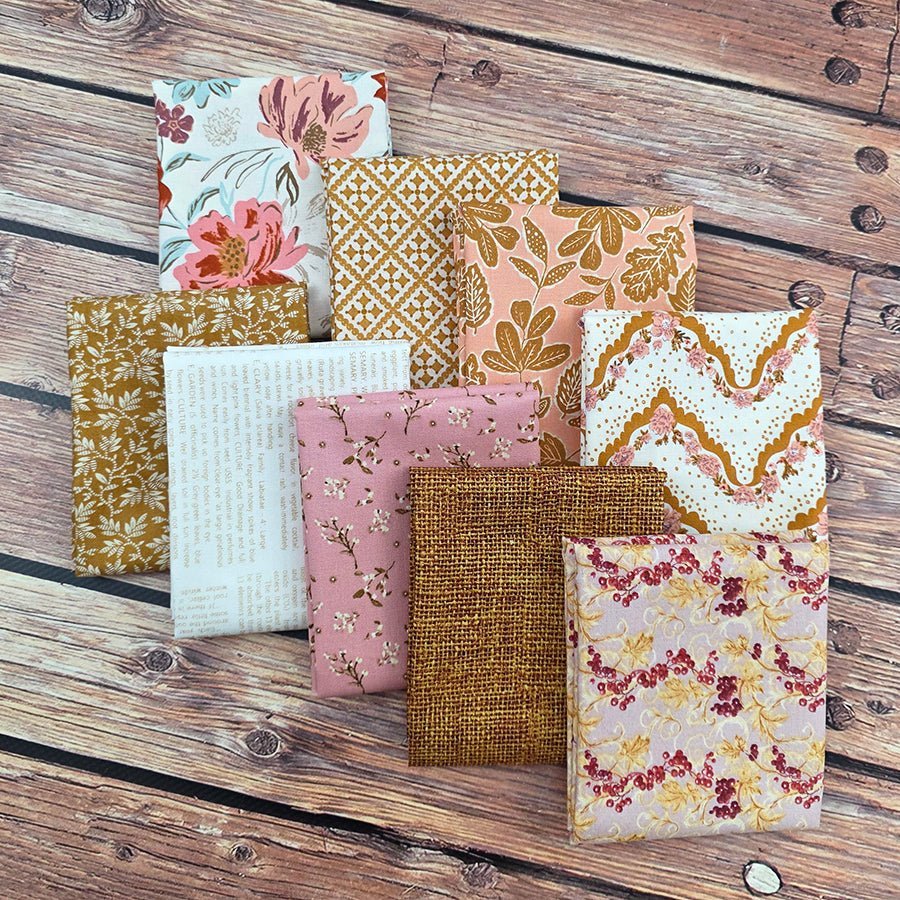 Fredericksburg Rose – FWFS Exclusive 9 Piece Fat Quarter Bundle by Fort Worth Fabric Studio