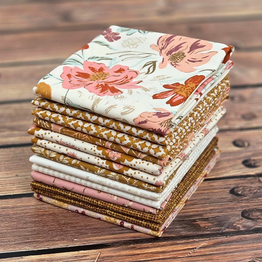 Fredericksburg Rose – FWFS Exclusive 9 Piece Fat Quarter Bundle by Fort Worth Fabric Studio