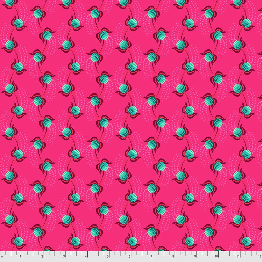 Free Spirit Made My Day Cheer Cherry 1 Yard Cut by Free Spirit