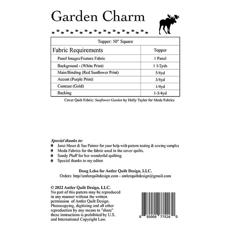 Garden Charm Quilt Pattern by Antler Quilt Design by Antler Quilt Design