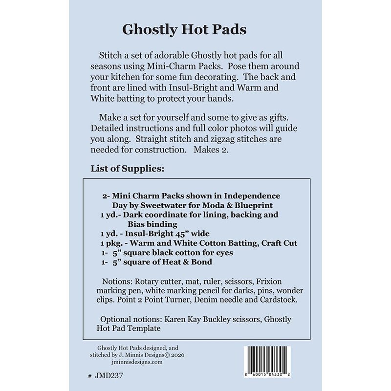 Ghostly Hot Pads Pattern by J. Minnis Designs by J. Minnis Designs