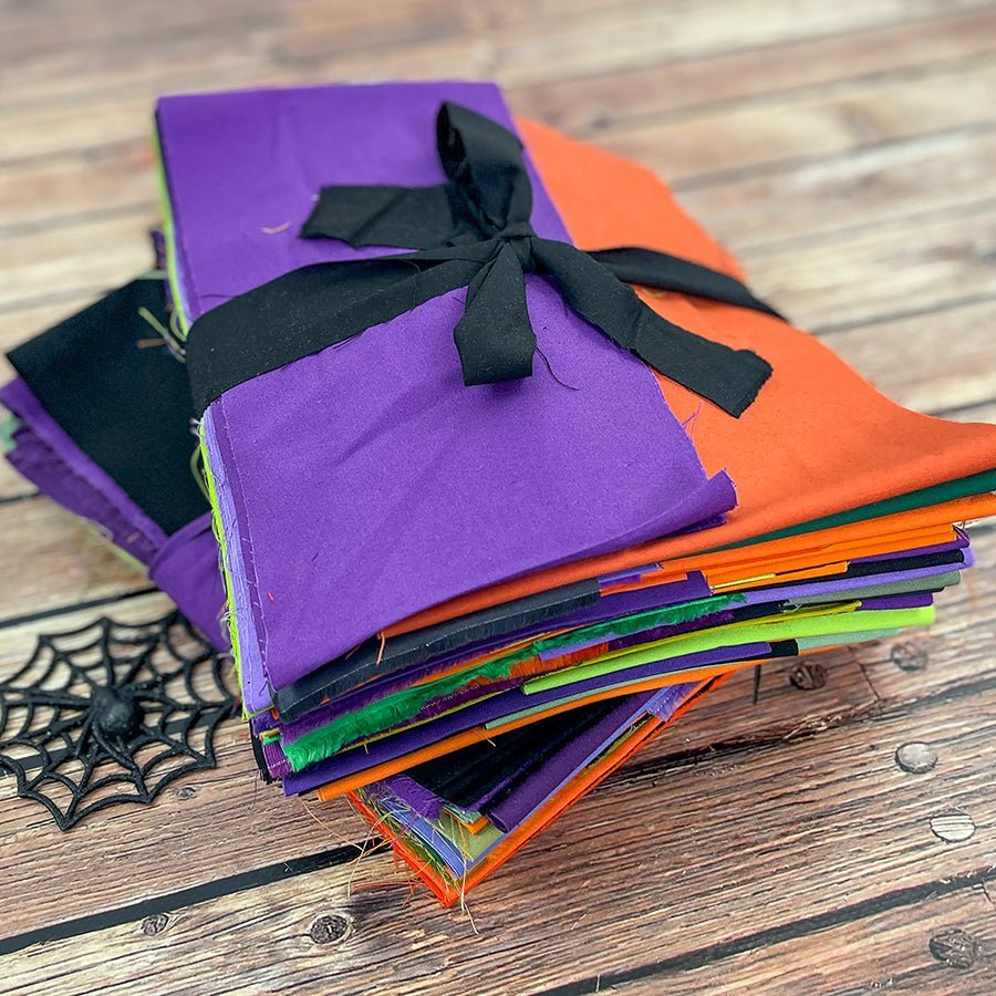 Halloween Taste of the Rainbow Kona Cotton Scrap Bundle – 3 Pounds by Fort Worth Fabric Studio