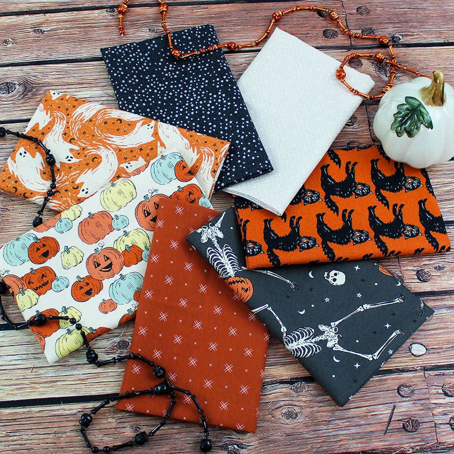 Haunted & Happy Fat Quarter Bundle from Fort Worth Fabric Studio by Fort Worth Fabric Studio
