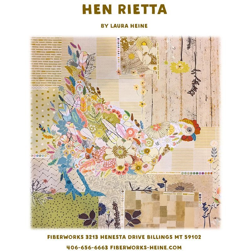Hen Rietta Collage Pattern by Fiberworks Inc by Fiberworks Inc