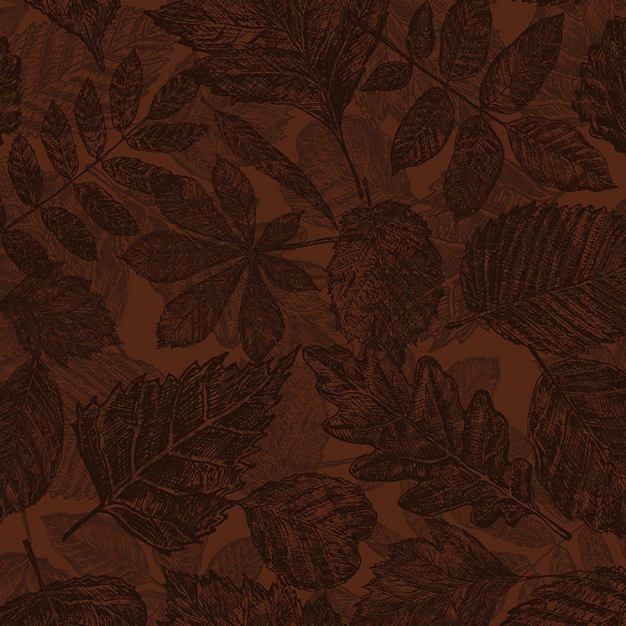 Henry Glass Forest Floor Leaves Brown 1 Yard Cut by Henry Glass