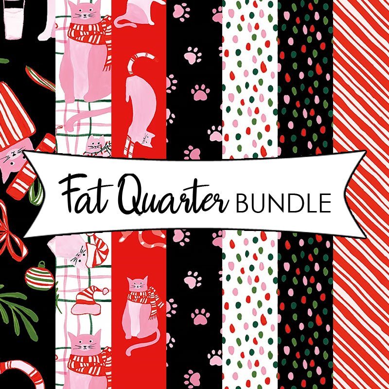 Here Comes Santa Claws Fat Quarter Bundle by Timeless Treasures