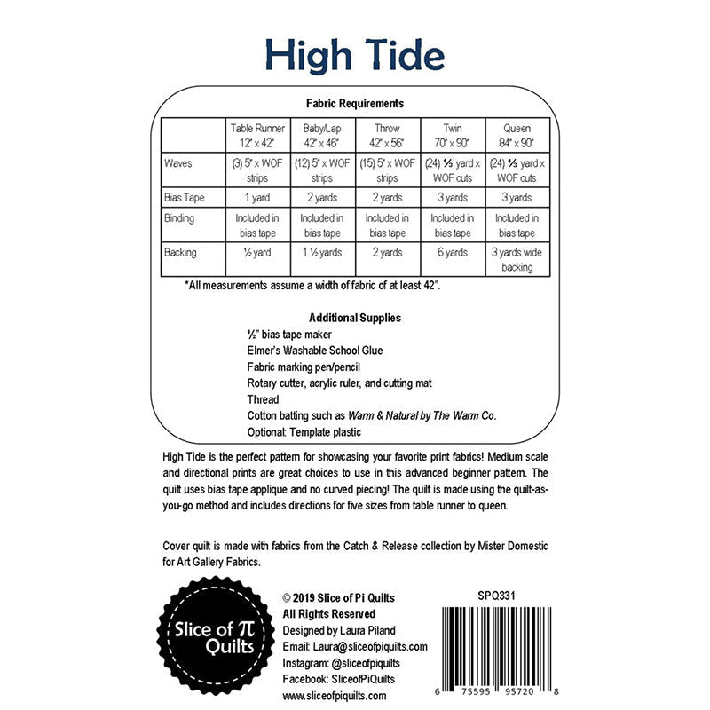 High Tide Quilt Pattern by Slice of Pi Quilts by Slice of Pi Quilts