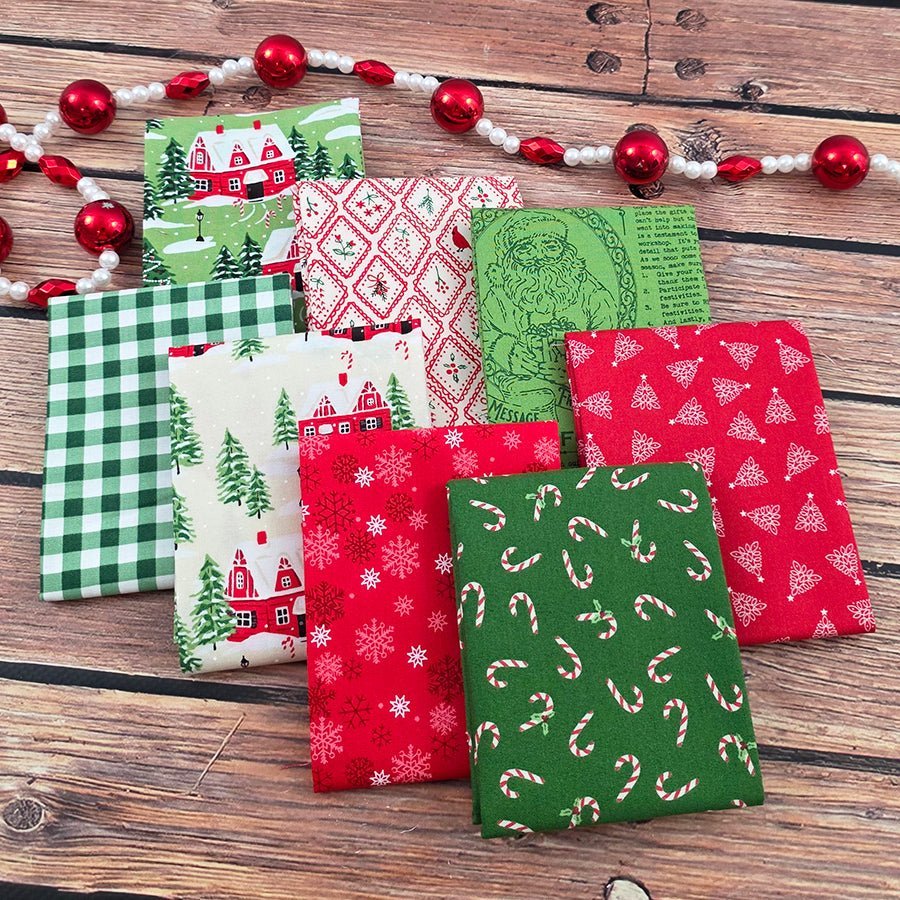 Homestead Holiday 8 Fat Quarter Bundle – FWFS Exclusive by Fort Worth Fabric Studio