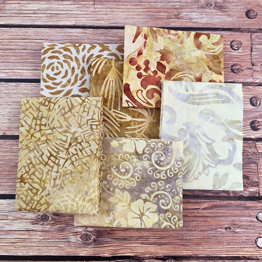 Honey Hustle – FWFS Exclusive 6 Piece Banyan Batiks Fat Quarter Bundle by Fort Worth Fabric Studio