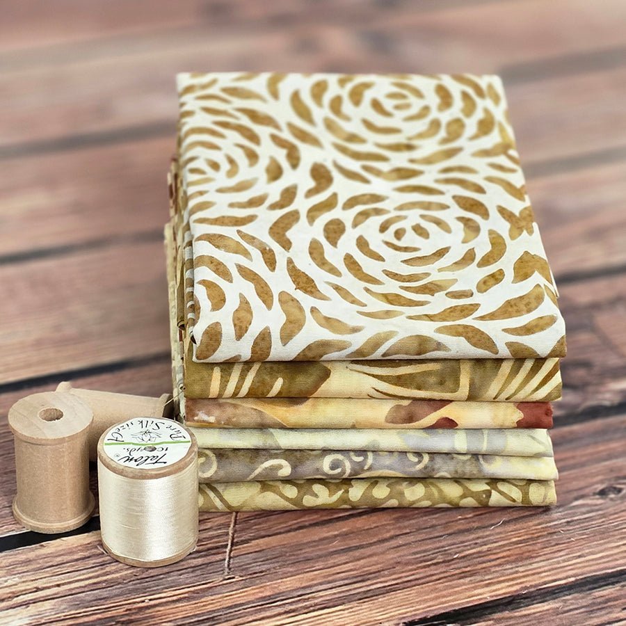 Honey Hustle – FWFS Exclusive 6 Piece Banyan Batiks Fat Quarter Bundle by Fort Worth Fabric Studio