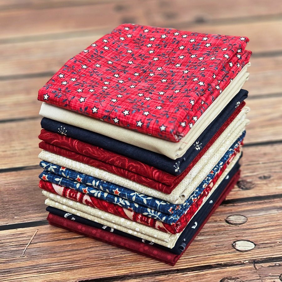 Honky Tonk Blues Red White & Blue Fat Quarter Bundle (10 FQs) – FWFS Exclusive by Fort Worth Fabric Studio