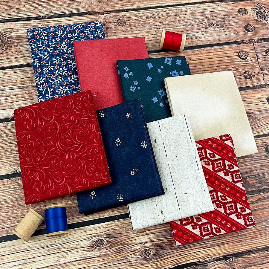 Honky Tonk Blues Red White & Blue Fat Quarter Bundle (8 FQs) – FWFS Exclusive by Fort Worth Fabric Studio