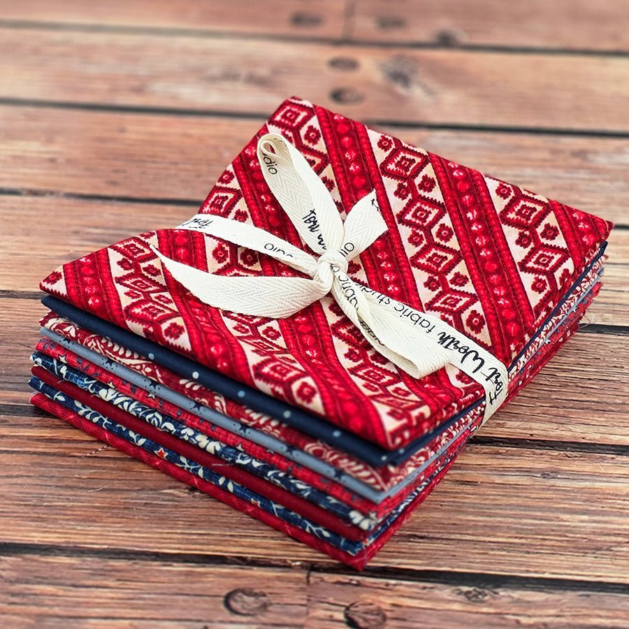 Honky Tonk Blues Red White & Blue Fat Quarter Bundle (9 FQs) – FWFS Exclusive by Fort Worth Fabric Studio